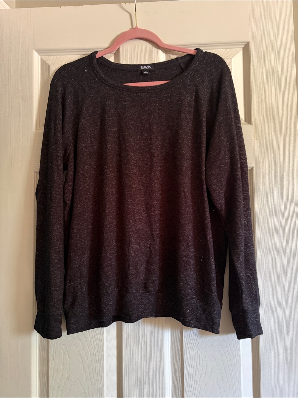 Buffalo David Bitton Women's Charcoal Heather Crewneck Sweater